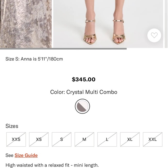 RAMY BROOK***Melody Lame Skirt***Sm. $345 - Picture 4 of 8